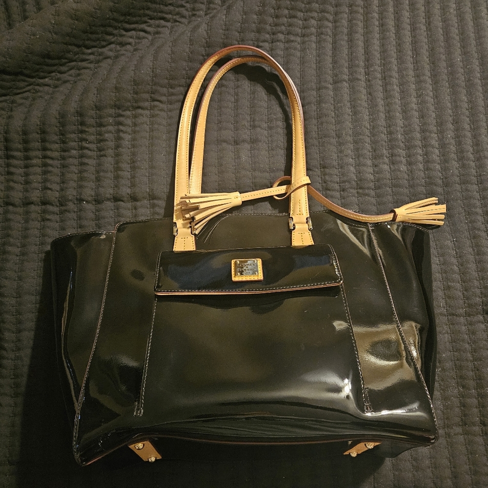 Dooney & Bourke Black and Tan Tote